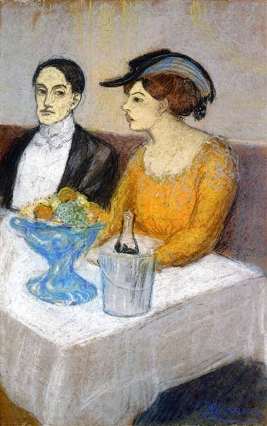 Pablo Picasso Paintings Angel Fernandez De Soto And His Friend